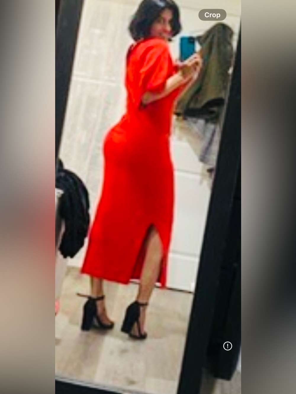 Ted Baker London Red Maxi Dress with Puff Sleeves